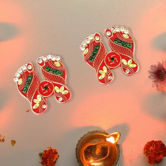 Shubh Labh Beaded Door Hanging Sticker – Traditional Festive Home Décor