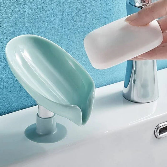 Self-Draining Leaf Shape Soap Dish Holder – Pack of 2