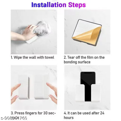 Wall-Mounted Mobile Phone Holder & Charging Stand