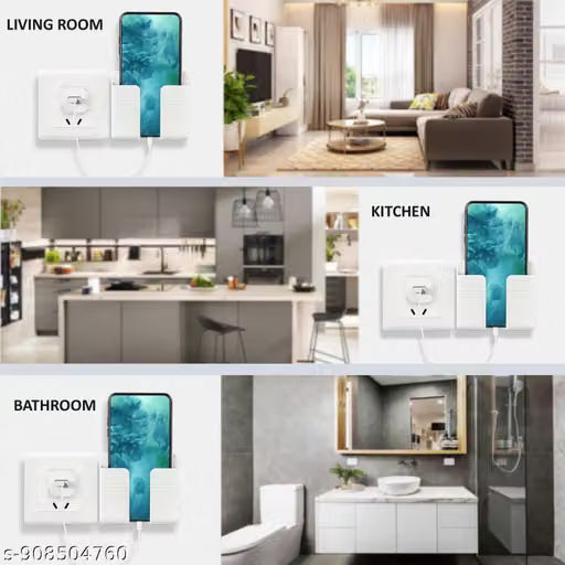 Wall-Mounted Mobile Phone Holder & Charging Stand